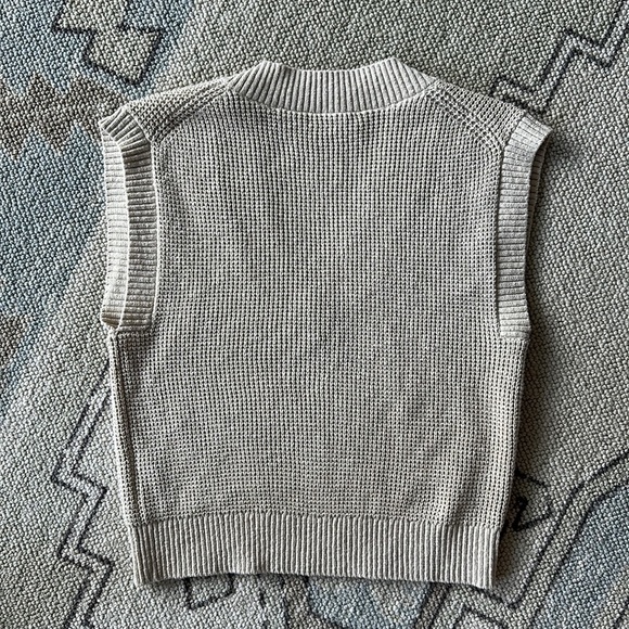 NWT Madewell Waffle V-Neck Sweater Vest - Picture 3 of 3